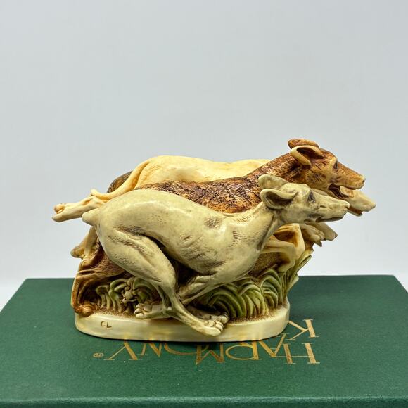 Harmony Kingdom Retired Racers Greyhounds Marble Resin Box Figurine 3060/5000 LE - Picture 6 of 12